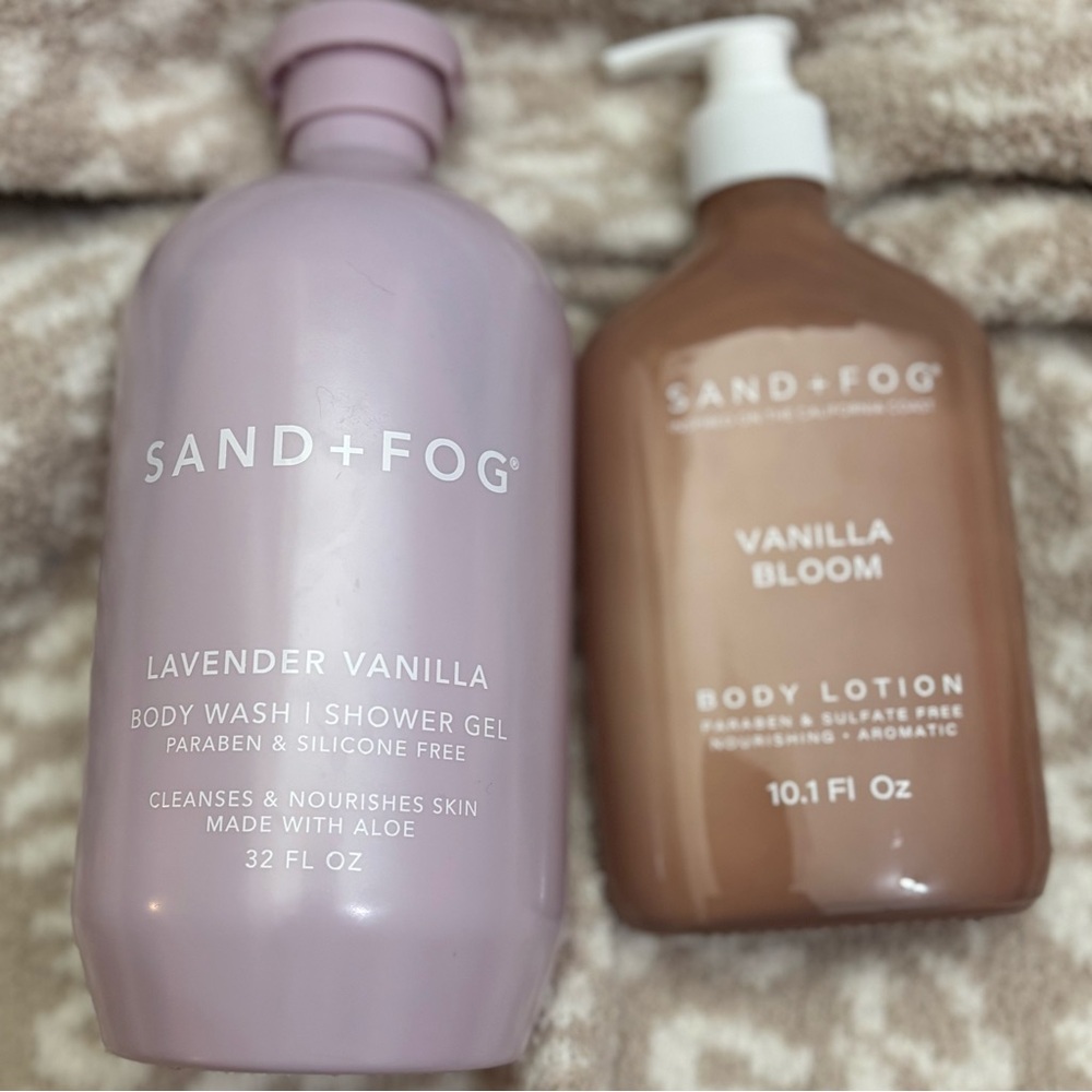 Sand +Fog. Body wash & Body Lotion.  New.